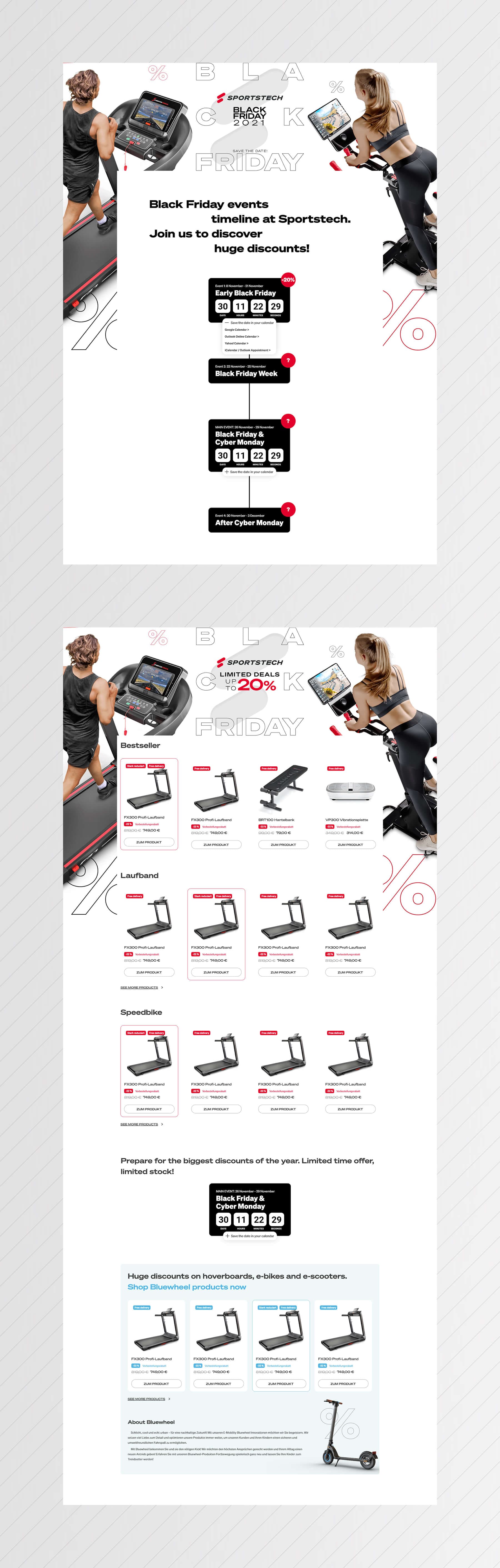 Automated Black Friday LP — UI/UX-Design & Frontend-Entwicklung project by Level UI for Sportstech